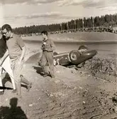 Maserati upp och ned på Gelleråsen, Karlskoga. 1958-08-10