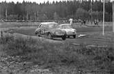 Frän kurvtagning på Gelleråsen, Karlskoga. 1960-08-07