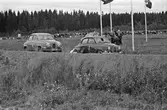 Ettriga SAABar på Gelleråsen, Karlskoga. 1960-08-07