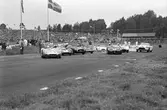 Sportvagnarna startar på Gelleråsen, Karlskoga. 1960-08-07