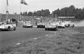 Sportvagnarna startar på Gelleråsen, Karlskoga. 1960-08-07