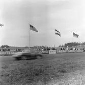 Snabb Porsche på Gelleråsen, Karlskoga. 1960-08-07