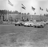 Start i Turistvagnsklassen. Gelleråsen, Karlskoga. 1960-08-07