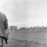 Fotograf vid målrakan på Gelleråsen, Karlskoga. 1960-08-07