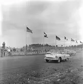 Start i klass Standardvagnar (grupp 2). Gelleråsen, Karlskoga. 1960-08-07