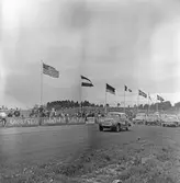 Start i klass Standardvagnar (grupp 2). Gelleråsen, Karlskoga. 1960-08-07