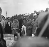 In med hörselpropparna. Gelleråsen, Karlskoga. 1960-08-07