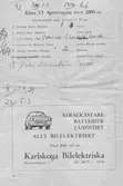 Deltagarlista. Gelleråsen, Karlskoga. 1960-08-07