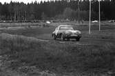 Segraren Hammarlund i Porsche. Gelleråsen, Karlskoga. 1960-08-07