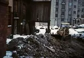 Bortschaktning av gamalt trähus på Gamla gatan 13, 1950-TAL
