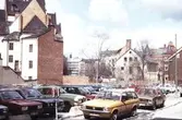 Bilparkering vid Ågatan, ca 1980