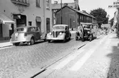 Bilar på Drottninggatan vid Vävaregården, 1935-1940