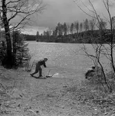 Barn vid Ramsjön, maj 1956