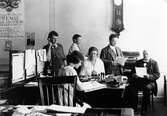 Personal på Skandinaviska Kredit AB:s kontor i Nora, 1920-tal