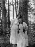 Två kvinnor i skogen i Nora, 1919