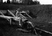 Barn vid vattenkvarn i Bomanshyttan, Nora, 1930 ca