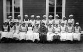 Elever på hushållsskolan på Kävesta Folkhögskola, 1923