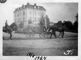 Häst och vagn på Svea Trängkår, Älvtomtagatan, 1924