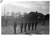 Uppställning på Svea Trängkår, Älvtomtagatan, 1924