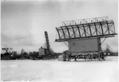 Radaranläggning på Karlsborgs luftvärnsregemente, 1955 ca
