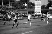 Fotbollsmatch mellan ÖSK och Djurgården på Eyravallen, 1989