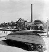 Lymars båtbyggeri som eldhärjats, 1947
