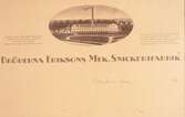 Reklam för snickerifabrik, 1920-tal