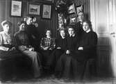 Gruppbild i Villa Haganäs, ca 1908