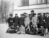 Skolklass vid Fernanderska flickskolan i Örebro, 1920-tal