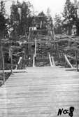 Underlag av trä i Sörbybackens hoppbacke, 1930-tal