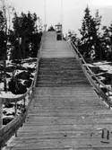 Hela trärampen i Sörbybackens hoppbacke, 1930-tal