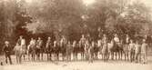Gruppbild med hästar, 1920-tal