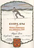 Diplom vid Nerikes-Tidningens Kilsbergslopp, 1929