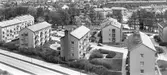 Vy från höghuset i Rosta mot Örnsro, Hagagatan/Trumpetaregatan, 1950-tal