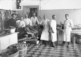 Anställda i Konrad Malmkvists Köttaffär, 1915