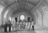 Grupp inne i Post och Telegrafstation, 1913
