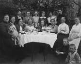 Familjen Ehrenmark runt kaffebord, 1915