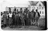 Arbetare vid bygge, 1910-tal