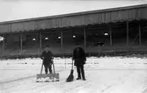 Snöröjning på Eyravallen, 1920-tal
