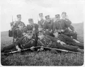 Soldater på övning, 1900 ca