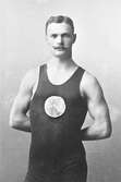 Konrad Littorin, svensk mästare i raka hopp, 1906