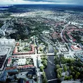 Flygfoto över Örebro mot öster, 1995