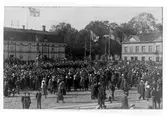 Stora Torget i Alingsås under 300-års jubileumet 1919.