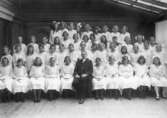 Konfirmationsgrupp inomhus, ca 1910