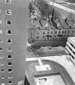Utsikt över Pauvres Honteux från balkong, 1960-tal