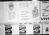 Folkpartiets ungdomsförbund ställer ut, 1941