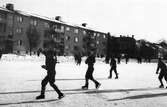 Skolturnering i bandy på Alnängarna, 1954
