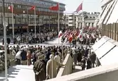 Första majfirande vid Medborgarhuset, 1971-05-01