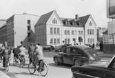 Trafikkorsning vid Rudbeckiusskolan, 1959