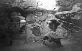 Del av bottenvåningen i Kägleholms slottsruin, 1958
